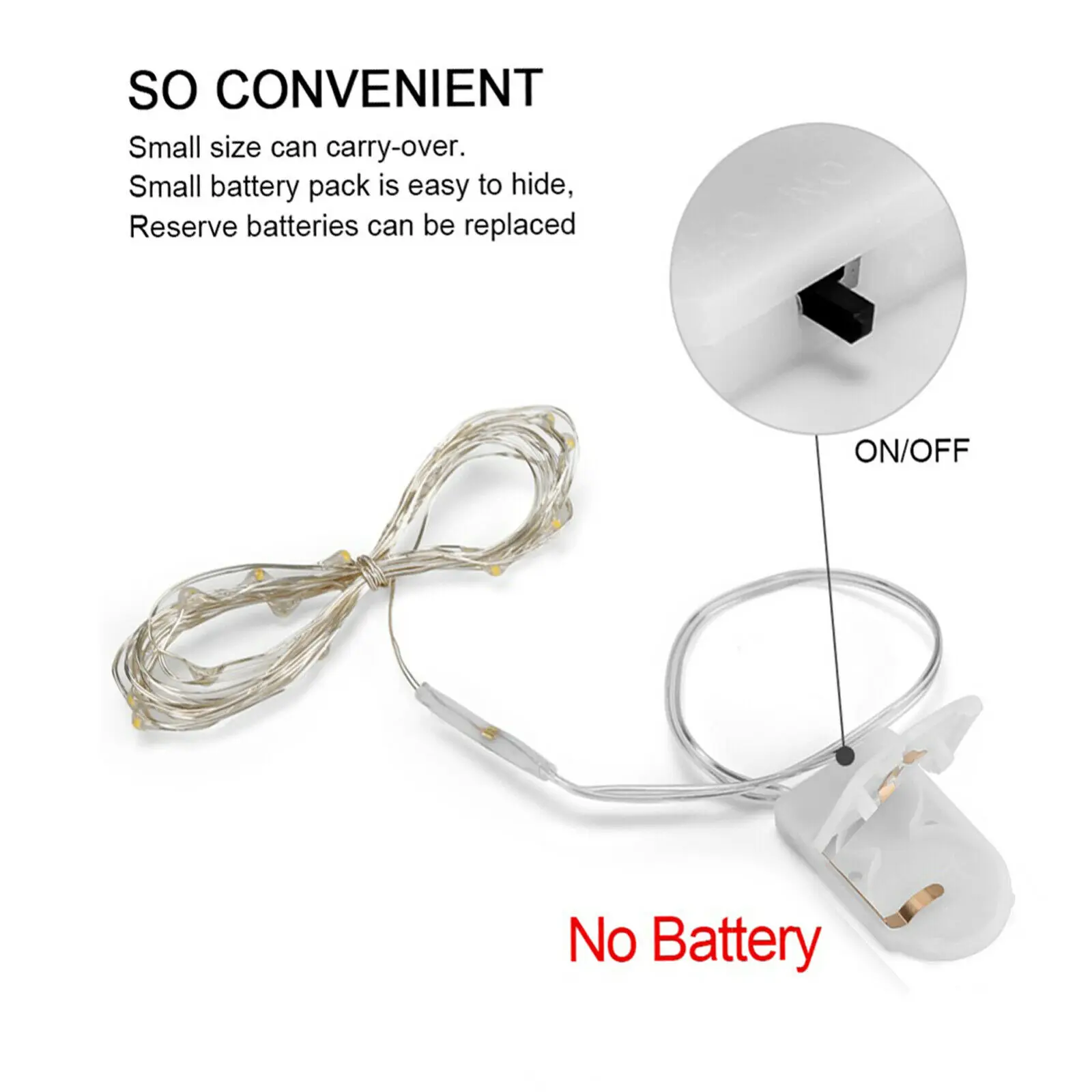 MIni Battery Powered LED String light 1M 1.5M 2M Fairy Lights Copper Wire For Christmas Garland Wedding Party Indoor Room Decor