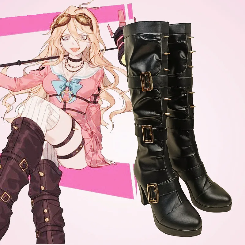 New Animes Halloween party Danganronpa V3 Killing Harmony Miu Iruma Cosplay Boots Customized High Heel Shoes