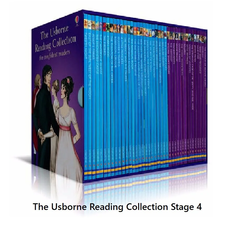 40 Books Box Set The Usborne Reading Collection Stage 4 English Book Child Kids Word Sentence Fairy Tale Story Book Age 10 up