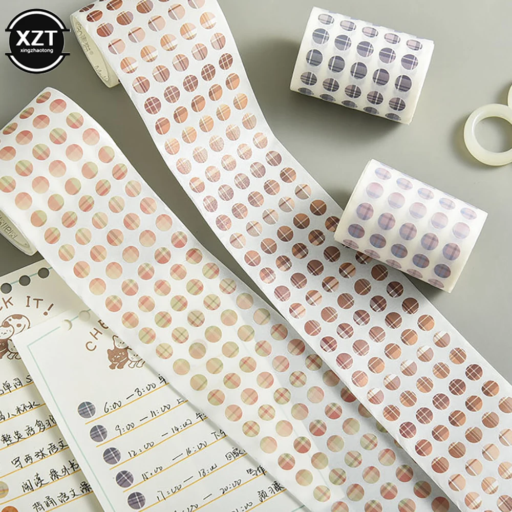Washi Tape Colorful Dot Stickers Diary Album Scrapbooking Decoration DIY Label Stickers School Office Stationery