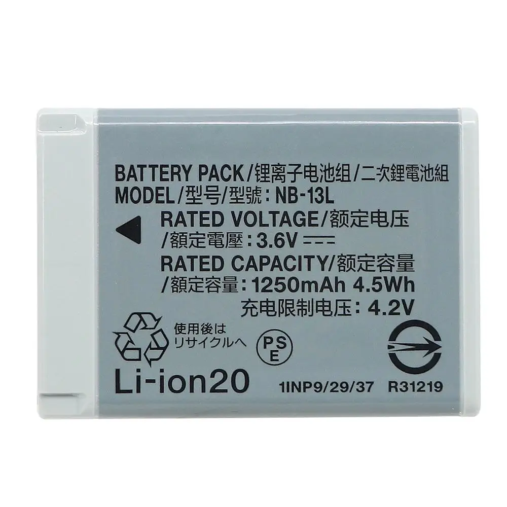 Original NB-13L Digital Camera Battery for Canon PowerShot G5 X G5X G7 X Mark II G7X G9 X G9X SX720 HS