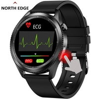 NORTH EDGE Smart ECG Blood Pressure Men Women Watches Blood Oxygen Fitness Tracker Heart Rate Monitor Digital Wristwatches Hour