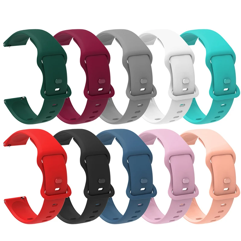 BEHUA 20 مللي متر 22 مللي متر سيليكون حزام حزام الساعات ل Xiaomi Huami Amazfit Bip/Bip S U لايت البوب استبدال سوار المعصم