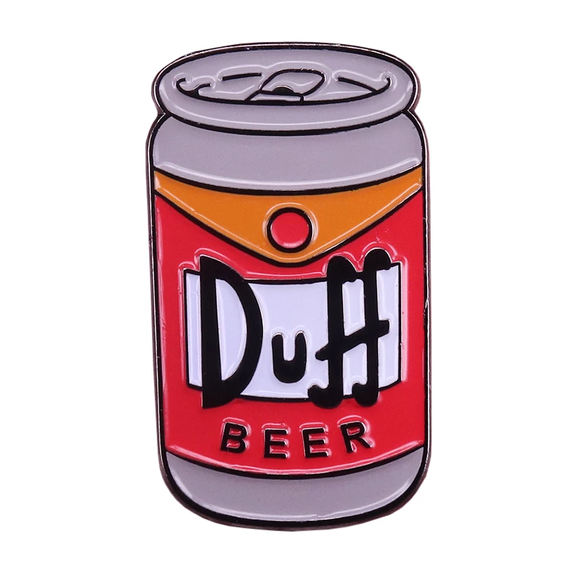 Duff beer badge duffman beverage can enamel pin  alcohol addict gift