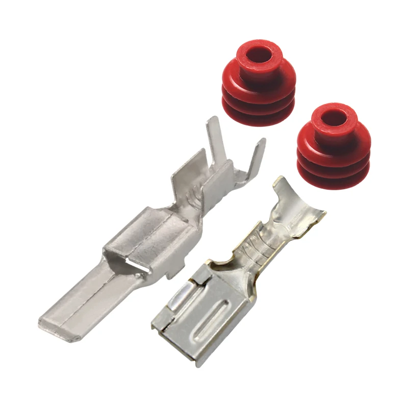 5/10sets Dj7041y-4.8-11/21 electronic fan socket fan plug 4-hole sheath waterproof connector 4P MG641744-5/MG651747-5