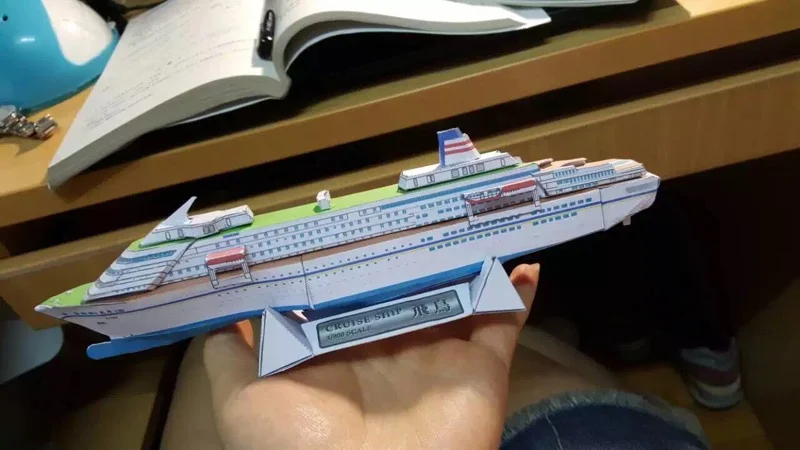 1:800 Scale Nippon Yusen Kaisha Line Asuka Cruise Ship Handcraft Paper Model Kit Handmade Toy Puzzles