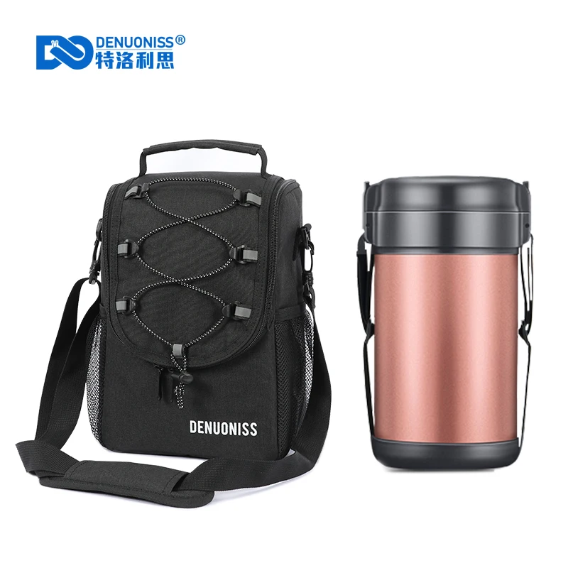 DENUONISS Lunch Bag Waterproof Picnic Bag Aluminum Foil Lining Insulated Bag Thermal Dinner Container School Food Storage Bags