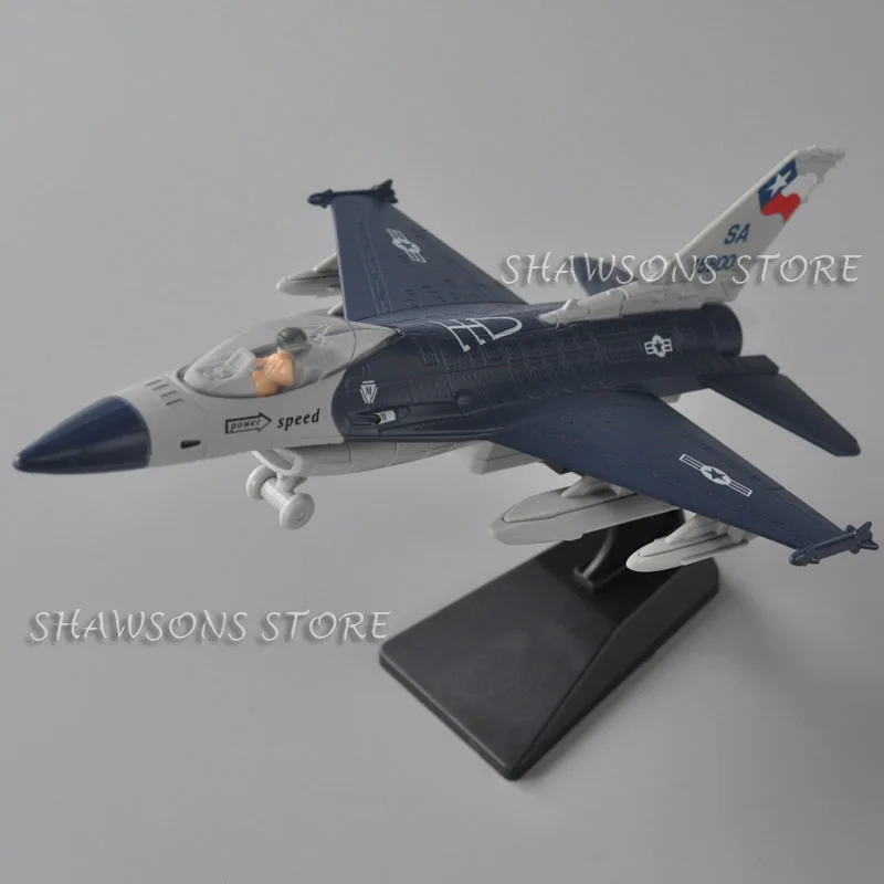 

1:87 Diecast Military Model Toys US F-16 Fighting Falcon Jet Fighter Miniature Replica Pull Back With Sound & Light