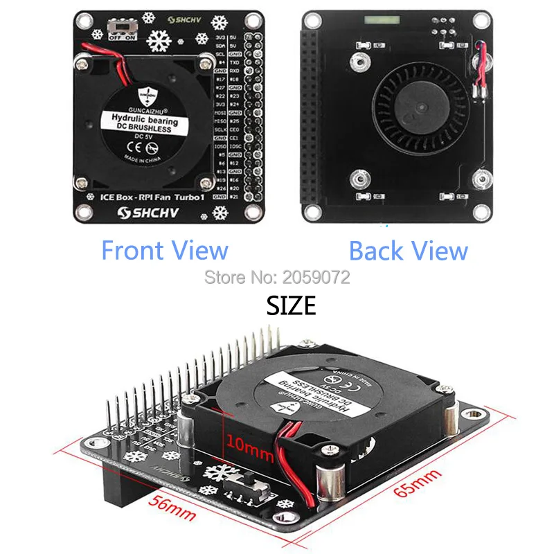 

Raspberry Pi 4B Cooling Fan with LED Ambient Light Turbo Fan, for 4B/ 3B+/ 3B/ 3A+