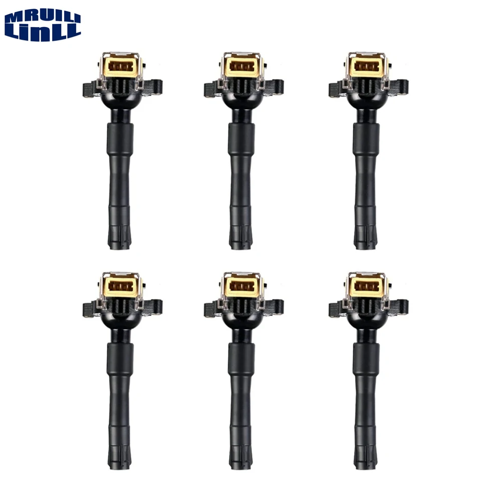 6pcs Engine Ignition Coil OEM 12131748017 12131404309 12131748018 For BMW E38 728 735 740 750