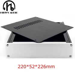 Telaio in alluminio puro completo 2205 custodia per amplificatore di potenza per cuffie Shell preamplificatore DAC dimensioni scatola 220*52*226mm