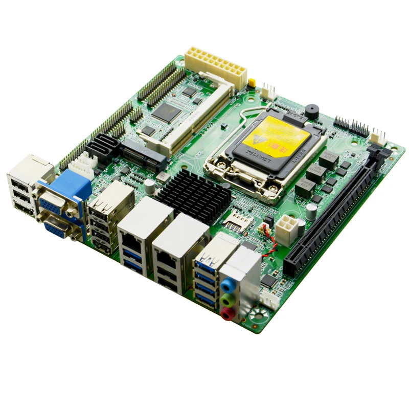 Intel H81 i3/i5/i7 CPU quiosco POS ITX placa base 2VGA/HDMI/14*COM/14*USB