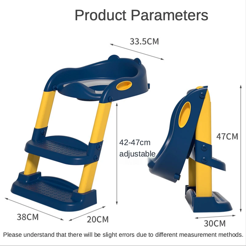 Potty Seat Urinal for Baby Infant Kids Toilet Training Seat with Adjustable Ladder WC Folding Safety Children Chair Step Stool