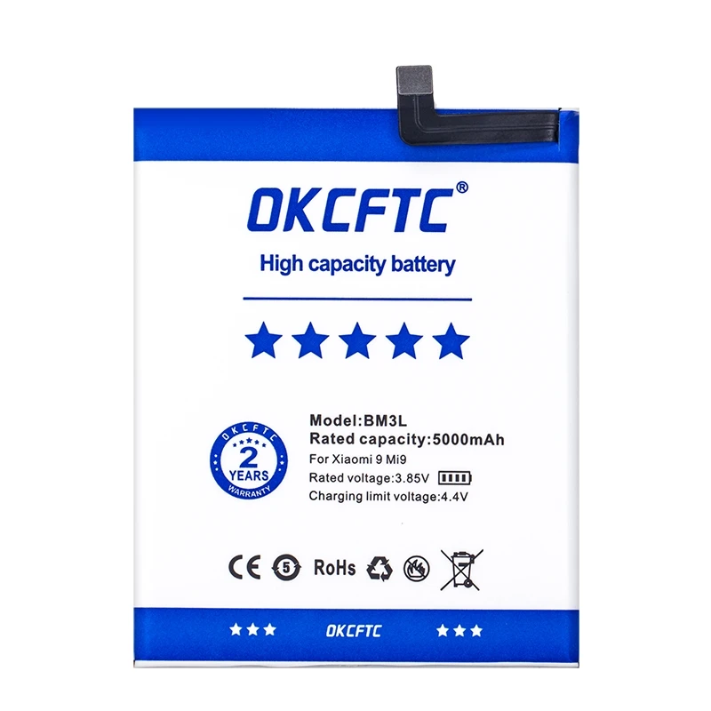 Original Replacement Battery For Xiaomi 9 MI9 M9 MI 9 BM3L Genuine Phone Battery 5000mAh