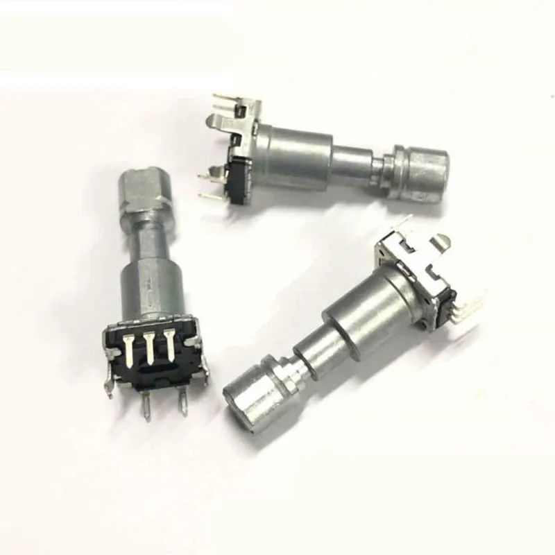 1 Piece EC11 Encoder 360 Degree Rotation With Push Switch Shaft Length 28MM 30 Positioning Shaft Diameter 7.8MM