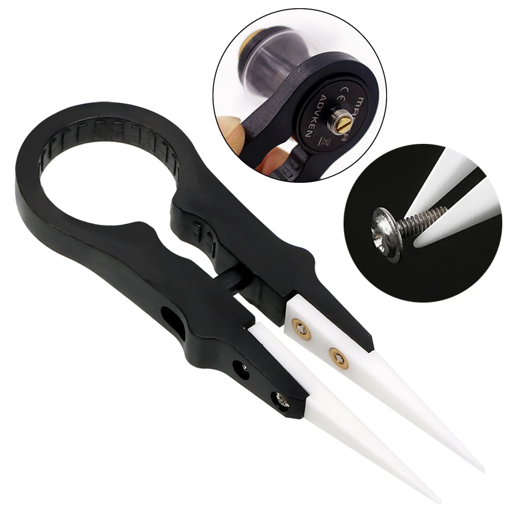 DIYWORK High Temperature Resistance Ceramic Insulation Tweezers Multifunctional Forceps
