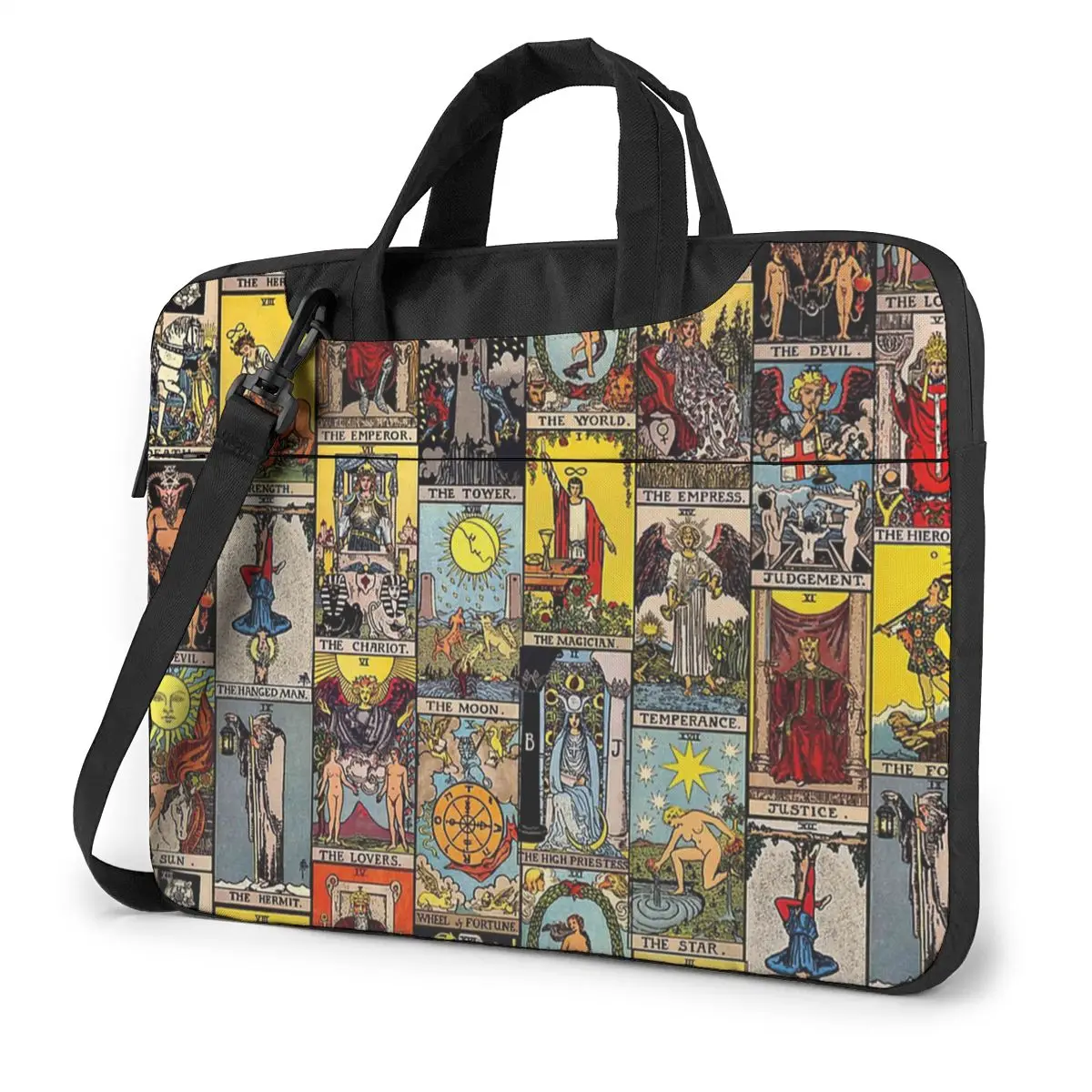 

The Major Arcana Of Tarot Poster Laptop Bag Case Protective Vintage Computer Bag Bicycle Crossbody Laptop Pouch