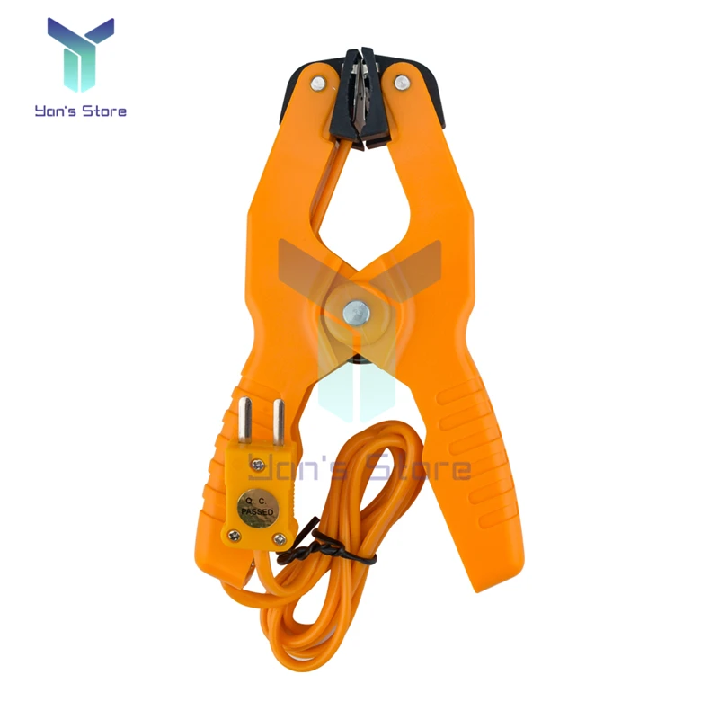 HT-05 Pipe Clamp Thermometer Sensor K Type Thermocouple Temperature Test Clamp -40~200C K-Type Probe Test Clip