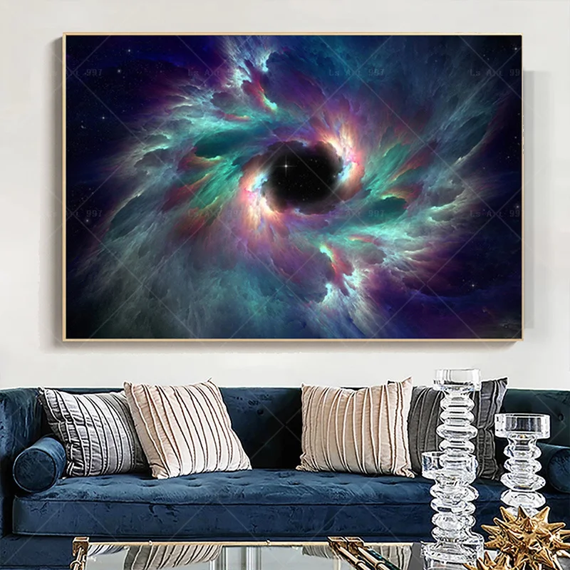 Brand New 5D Diamond Galaxy Nebula Space Astronomy Picture Cross Stitch Kit Full Drill Embroidery Living Room Decoration  Gift