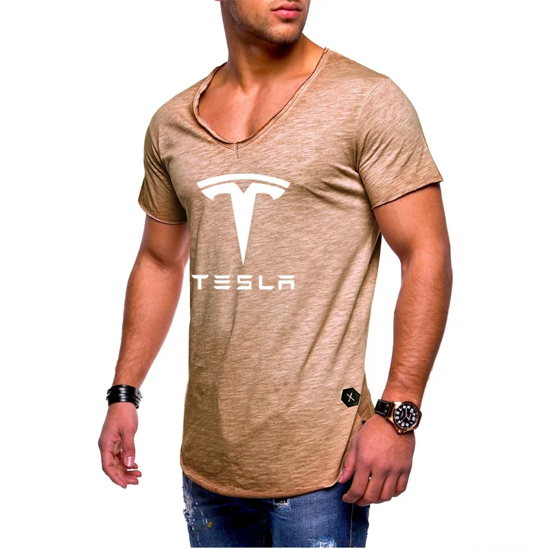 Tesla Mens Short Sleeve Cotton T shirt 1