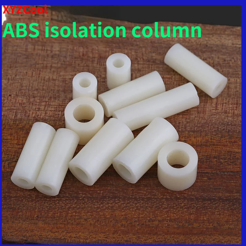 Insulation column plastic cushion column straight through column nylon sleeve ABS gasket round hole pillar spacer M3M4 50PCS