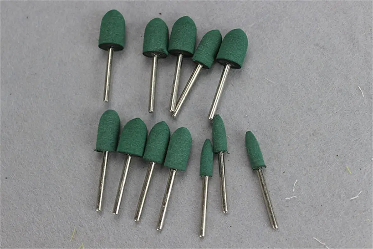 3MM-12MM Konische Gummi Schleifen Kopf Gummi Schleifen Kopf Elastische Schwamm Schleifen Kopf Pfirsich-förmigen Gummi schleifen Rad