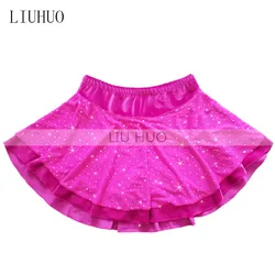 LIUHUO Ice Skating Team Soft Velvet Dress Women's Girls'  Performance Rhythmic Gymnastics Competition Training Skirts Dance Kids