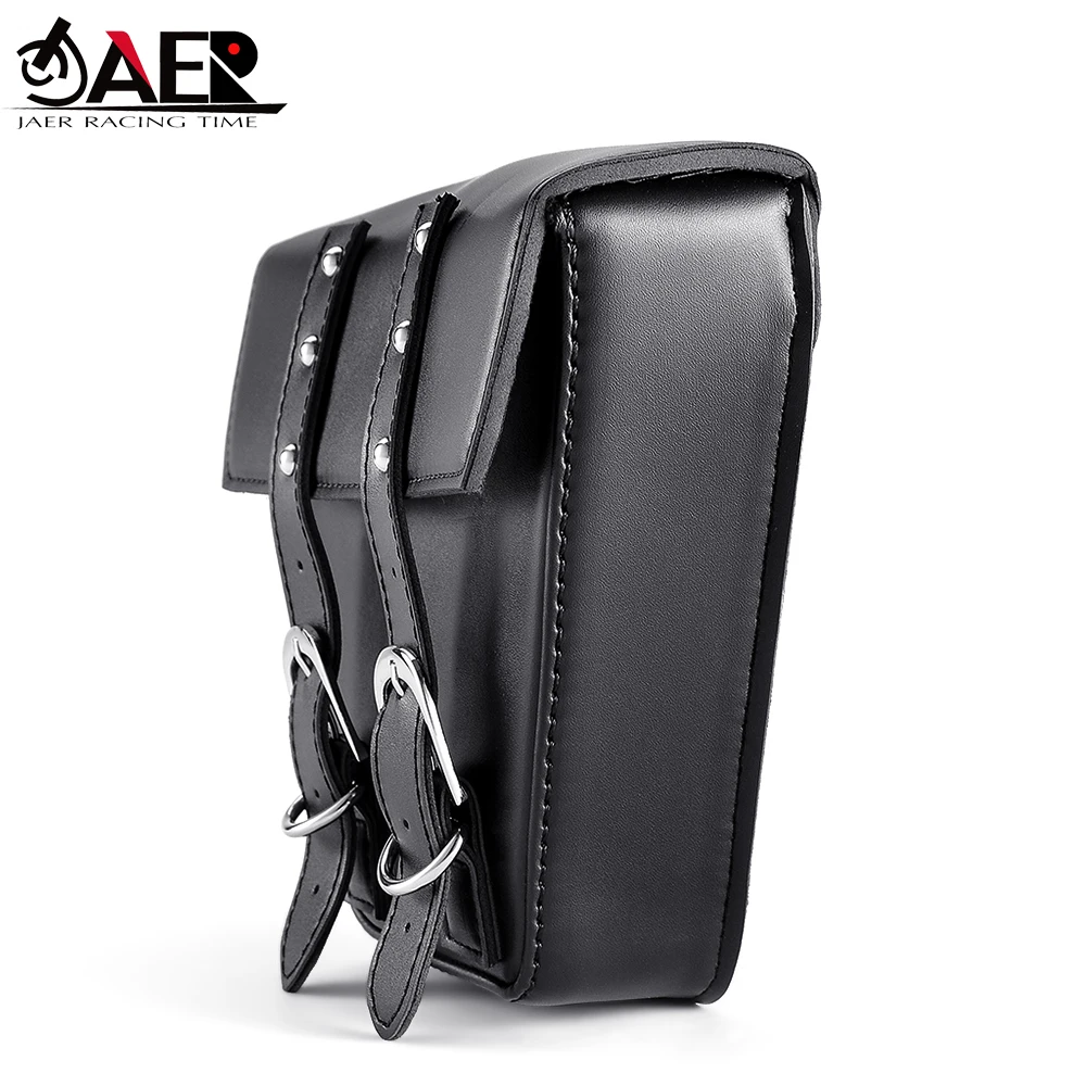 JAER-Universal Hanging Saddle Bag, elegante prático PU Leather Tool Storage, motocicleta cauda face, resistente ao desgaste, grande capacidade,