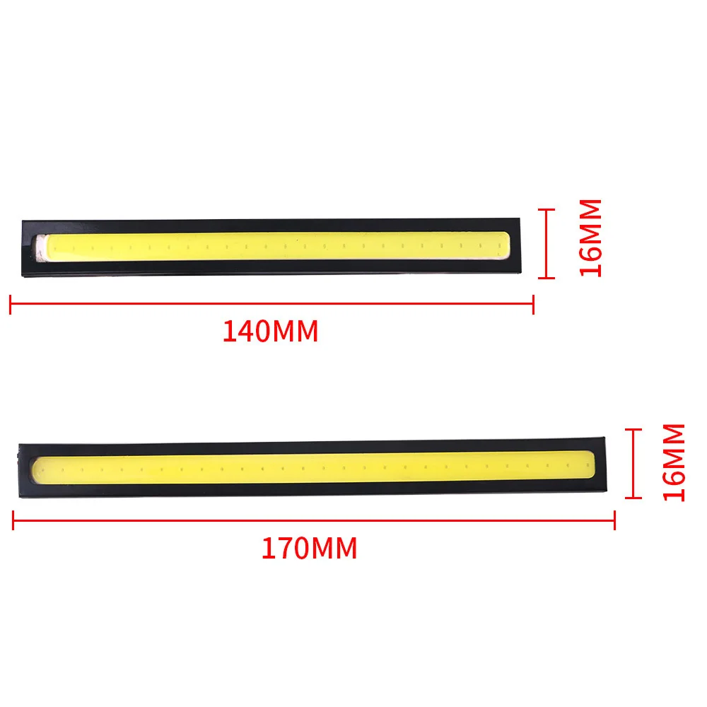 X HOT DRL Car LED Light Strip White Driving Lighting Waterproof COB LED Strips Ultra-Thin Car Interior White Strip Lights Bar