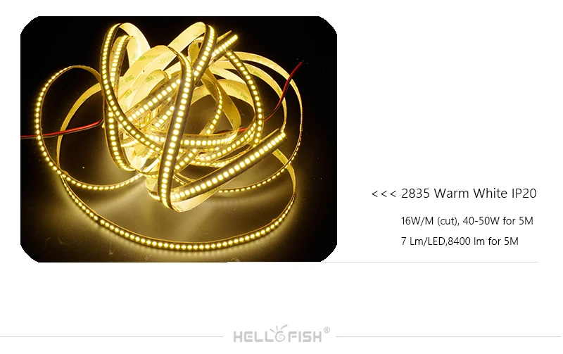 2835 LED Strip SMD 1200 LED Chip 12V LED Flexible PCB Light LED Backlight Strip LED Tape 240 LED/m White/Warm White