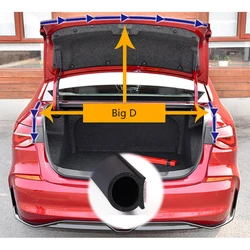 Rubber Door Seal Strip Big D Type Car Door Seal Strip Isolamento de ruído universal Epdm Car Rubber Waterproof Seals For Auto