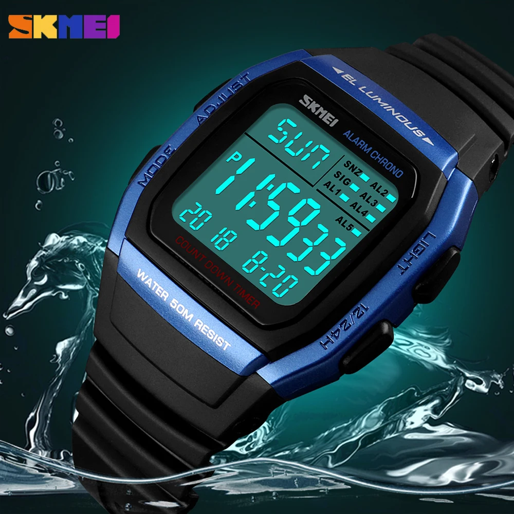 SKMEI Brand Luxury Watches Men Fashion Digital Electronic Clock Sport Waterproof Military Chrono Wristwatch Relogio Masculino