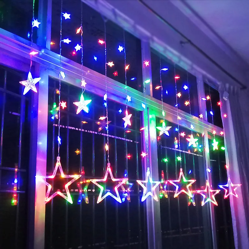 LED Fairy lights Star Curtain String LED Garland Decoration Christmas Wedding Light 3M Holiday Lighting outdoor AC110V or 220V