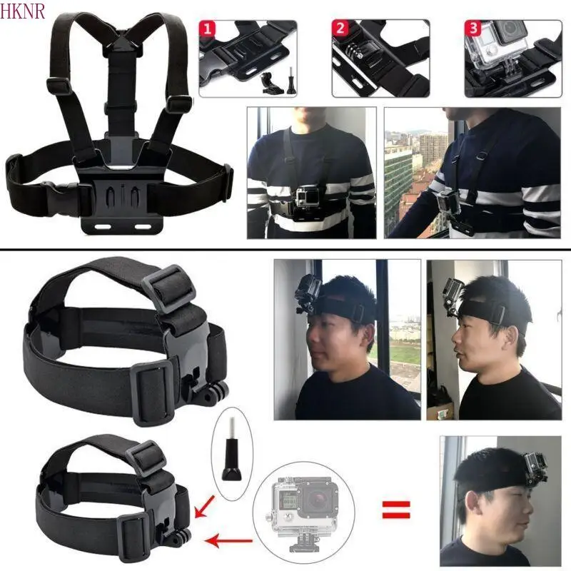 EKEN H9R H9 Action Gopro กล้องสำหรับ7 6 5 4 3 2 SJCAM SJ5000 EKEN,อุปกรณ์เสริมชุด Xiaomi Yi 4K Gopro Hero