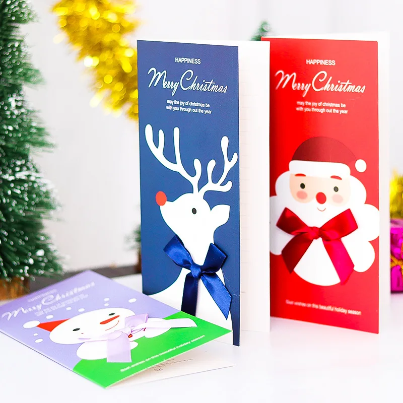 

36 pcs/lot Christmas Card New Year Greeting Card Painting Cartoon Paper Postcard Message Card Snowman Festival Blessing Postcard