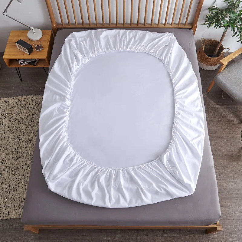 Drap-Juste 100% Coton avec Bandes artificiel astiques, Couvre-Matelas Réglable, Antidérapant, pour Lit Simple, Double, King, Queen, 160/180/200cm