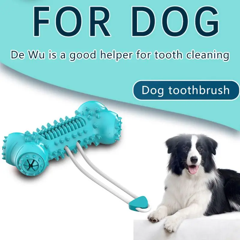 Dog Chew Toy Puppy Dog Training Puzzle Leaking Food Dog Toys Interactive Dog Toothbrush Tooth Cleaning Stick Dog Supplies