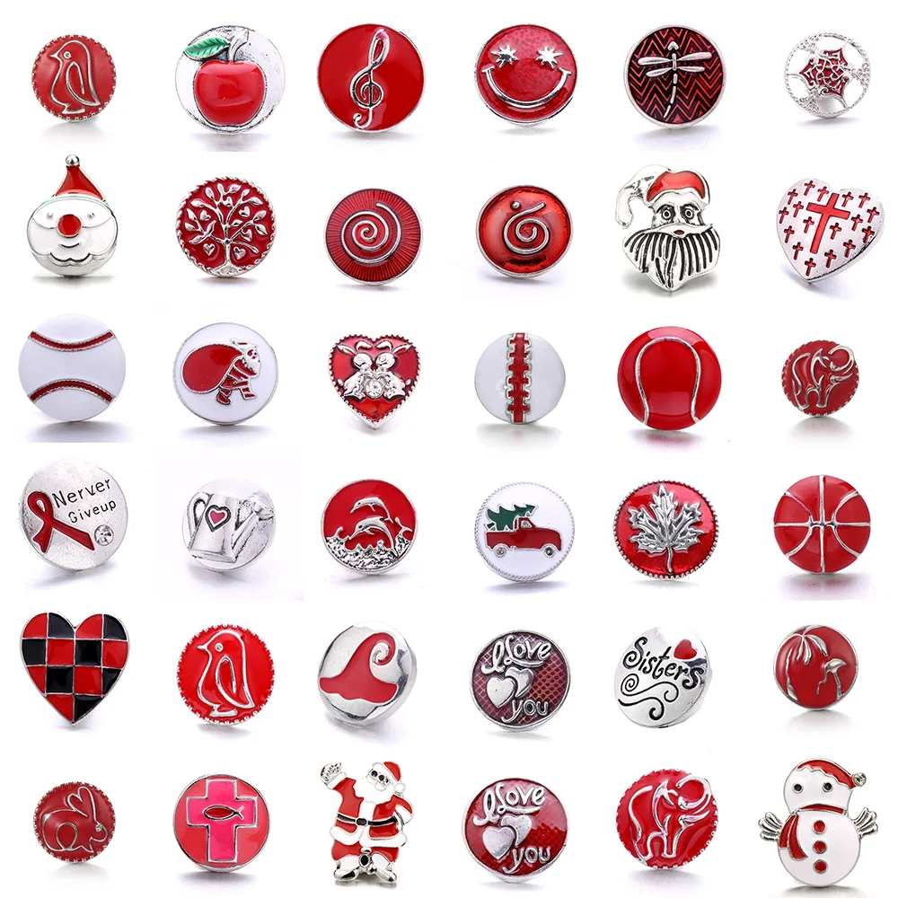 5pcs/lot New White Snap Jewelry 18mm Snap Buttons Animal Owl Butterfly Elephant Ginger Button Charm Women Fit Snap Bracelet