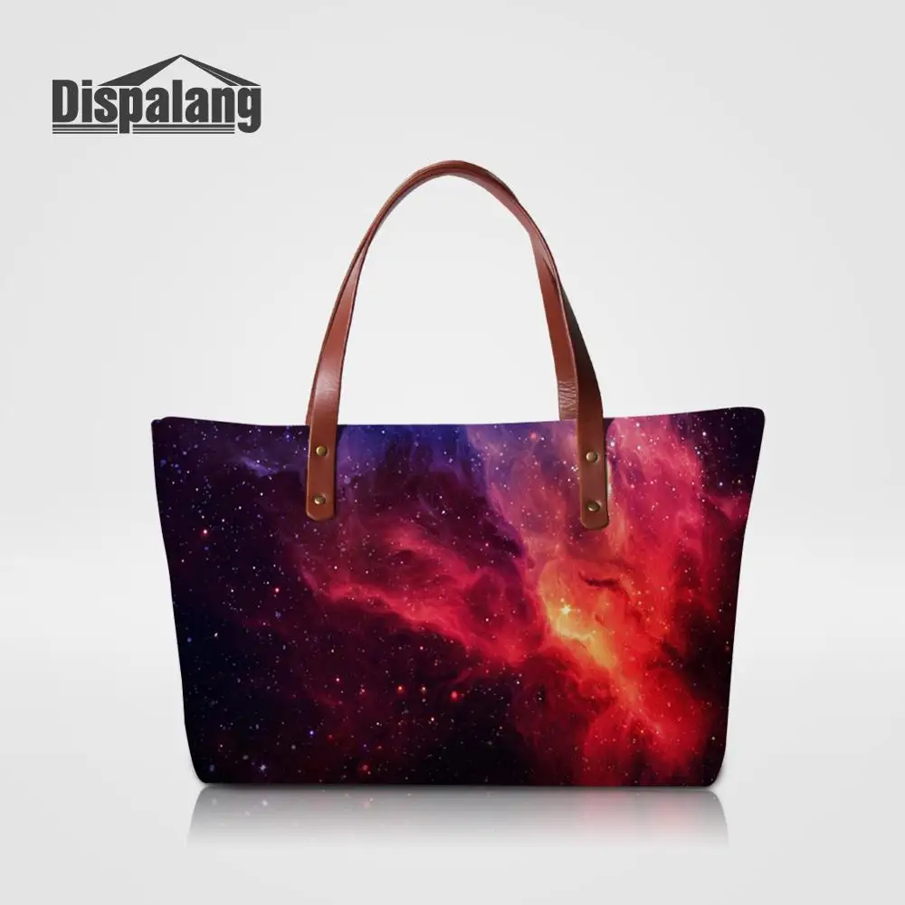 

Galaxy Printed Women's Handbags Ladies Top Handle Satchel Shoulder Bags Female Personalized Custom Party Wedding Totes