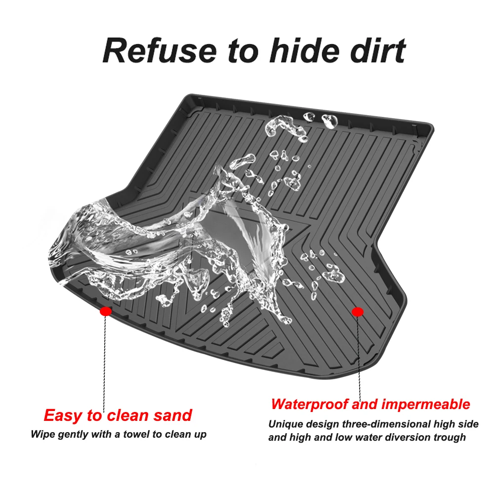 Trunk Mat For Kia Sportage 2017 2018 2019 2020 2021 Car Waterproof Non-Slip Custom Rubber 3D Car Accessories