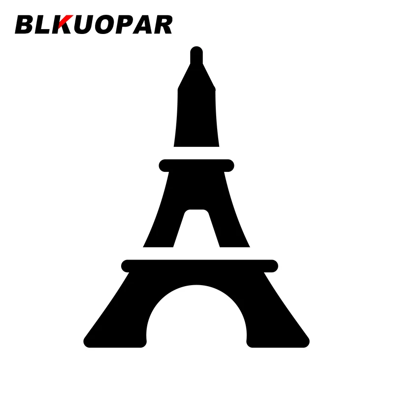 BLKUOPAR for Eiffel Tower Landmark Car Stickers Vinyl Decals Motorcycle Helmet Waterproof Surfboard Sunscreen Custom Printing