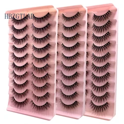 50/100boxes 3D mink lashes Natural False Eyelashes Long Messy Makeup Fake EyeLashes Extension Make Up Beauty Tools maquiagem