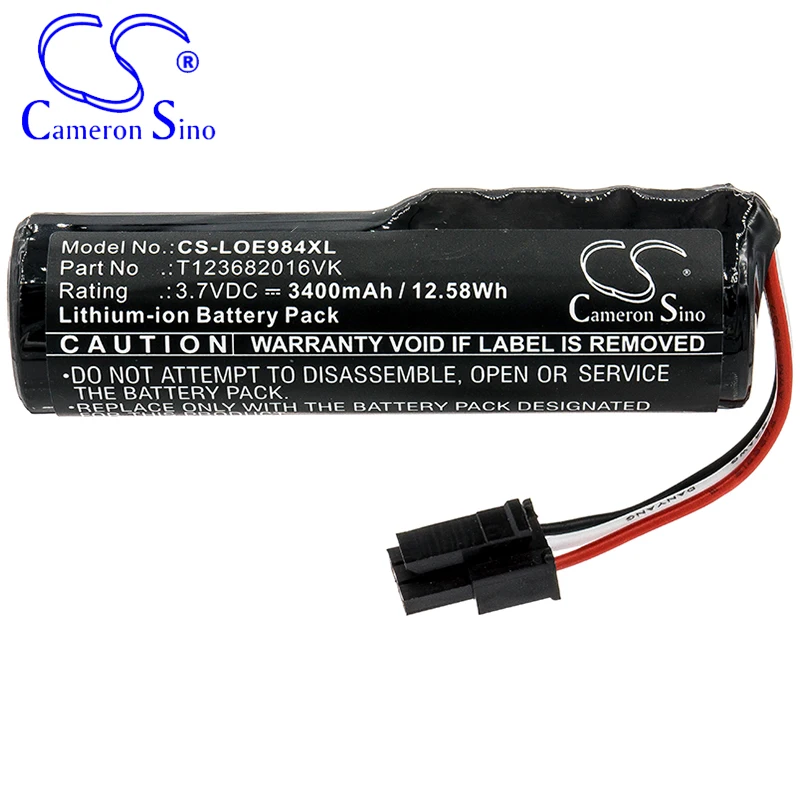 Baterai CameronSino untuk Logitech 984-001405 Ultimate Ear Boom 3 S-00170 Cocok dengan Logitech T123682016VK Baterai Speaker 3400MAh