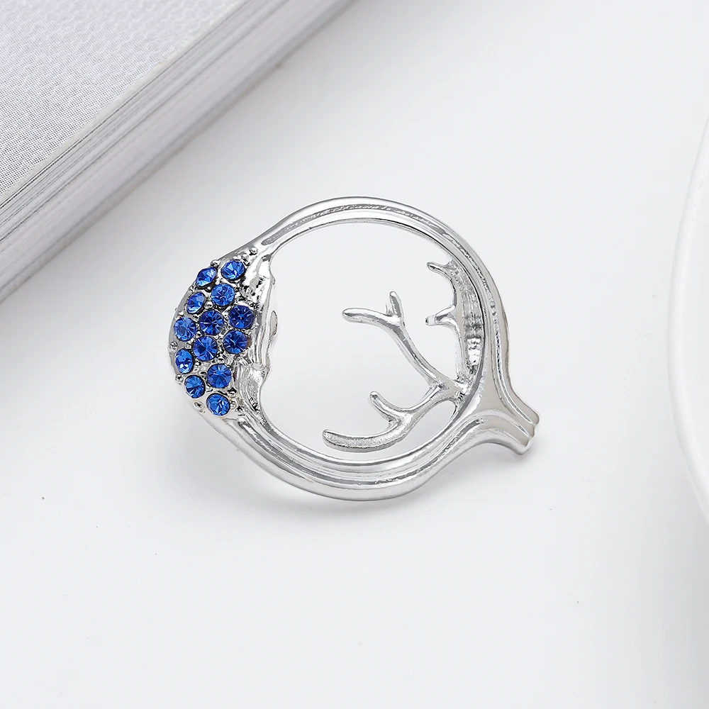Eyeball Lapel Pin Metal Medical Doctors Gift Gold Silver Color Brooch Punk Jewelry Blue Crystal Cute Pin Badge Women Accessorie