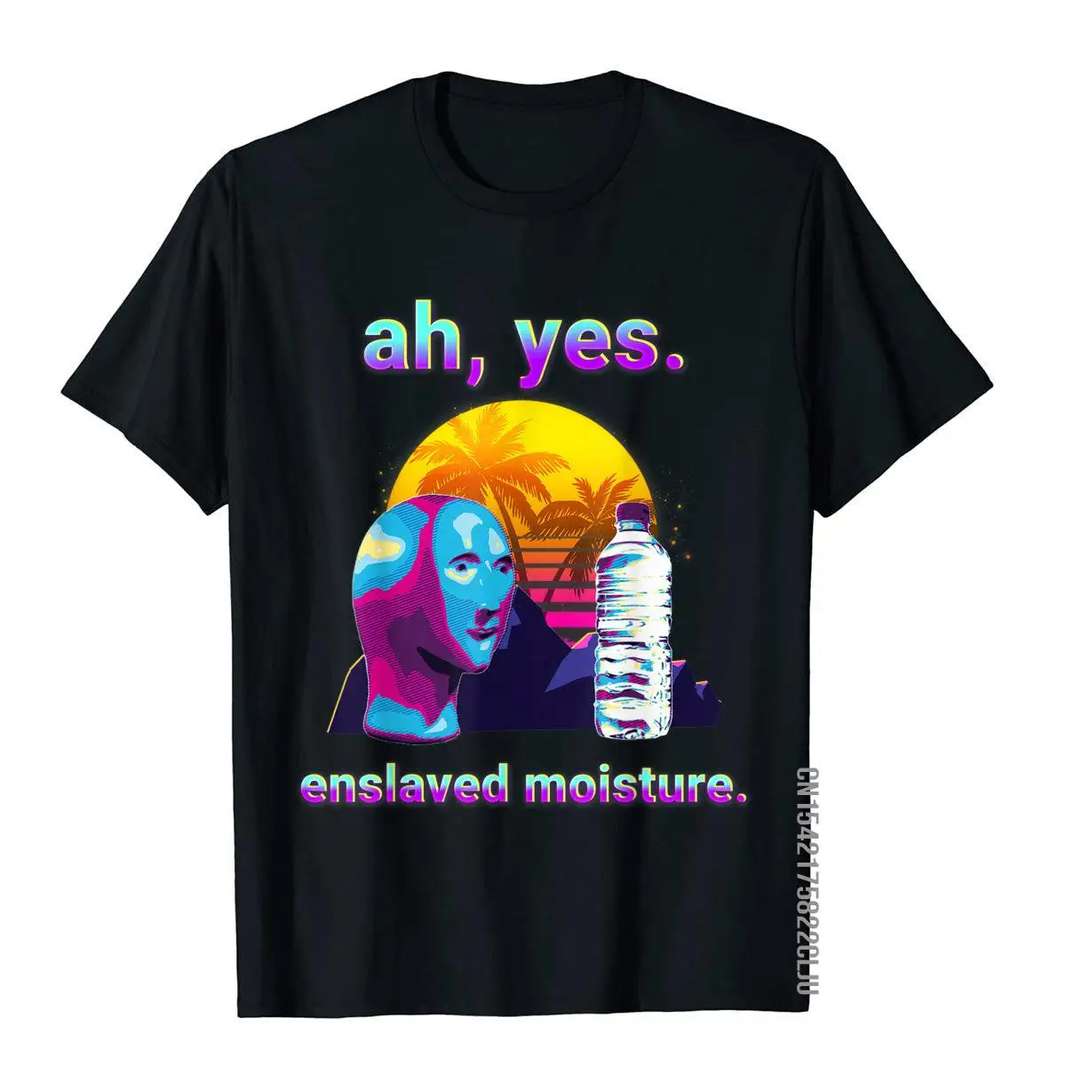 Ah Yes-Camiseta de Vaporwave de los años 80 para hombre, camisetas de algodón de diseñador, camisetas de cómics, moda Retro, esclavo, humedad, Dank