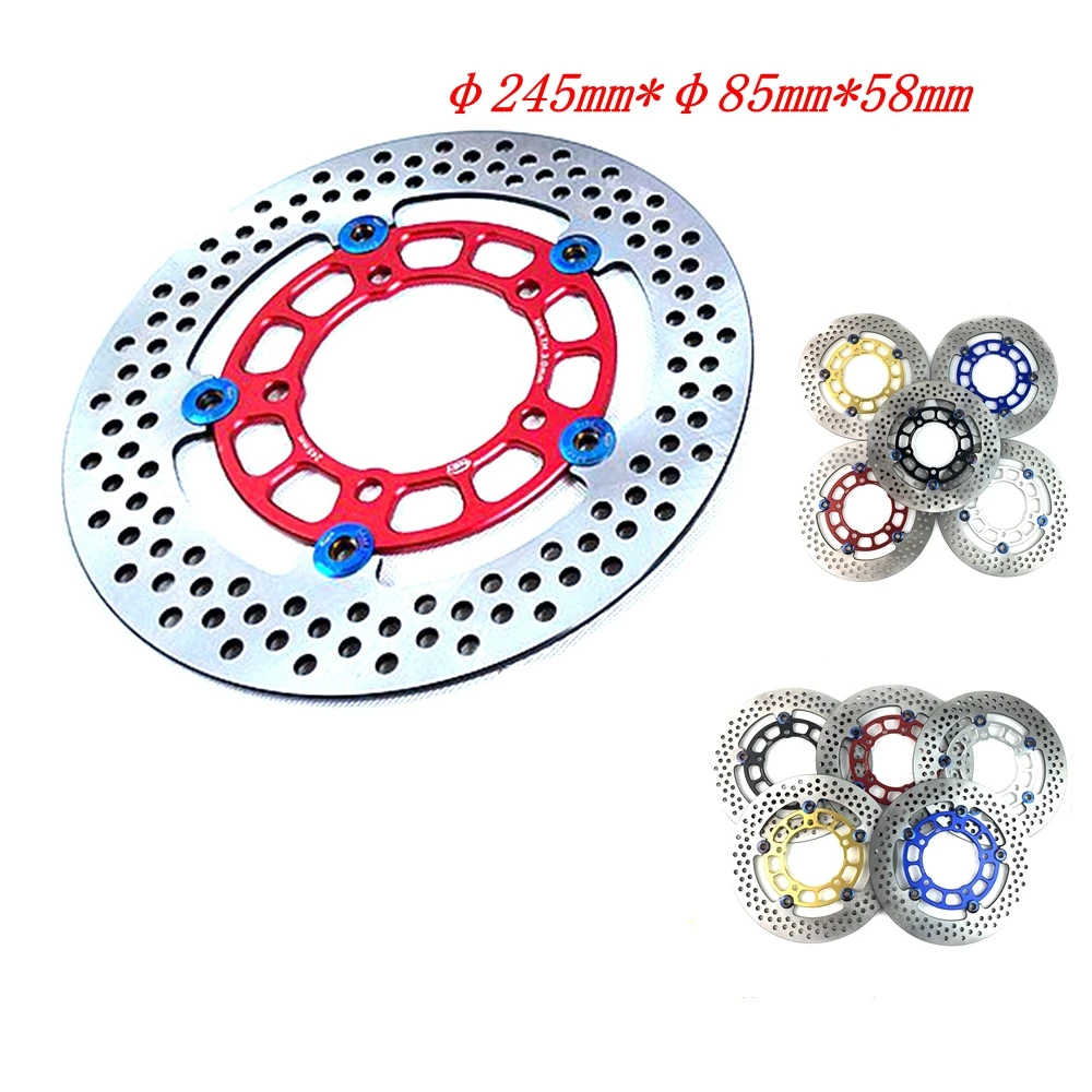 

Universal Motorcycle CNC 5 holes Floating disc 245mm*58mm brake disc For Honda Yamaha BWS Rsz Jog Force Scooter Modification