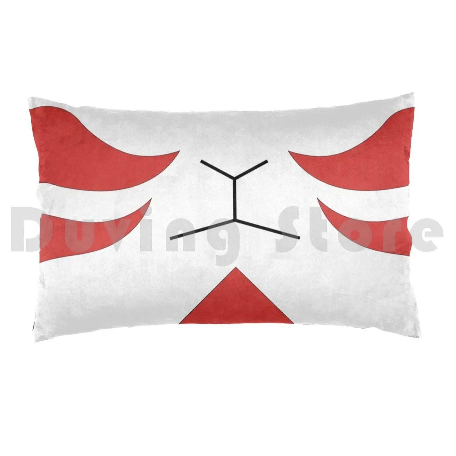 Anbu Cat Style Pillow Case 20*30 Inch Anbu Clan Family Symbol Red Cat Anime Cosplay Nara