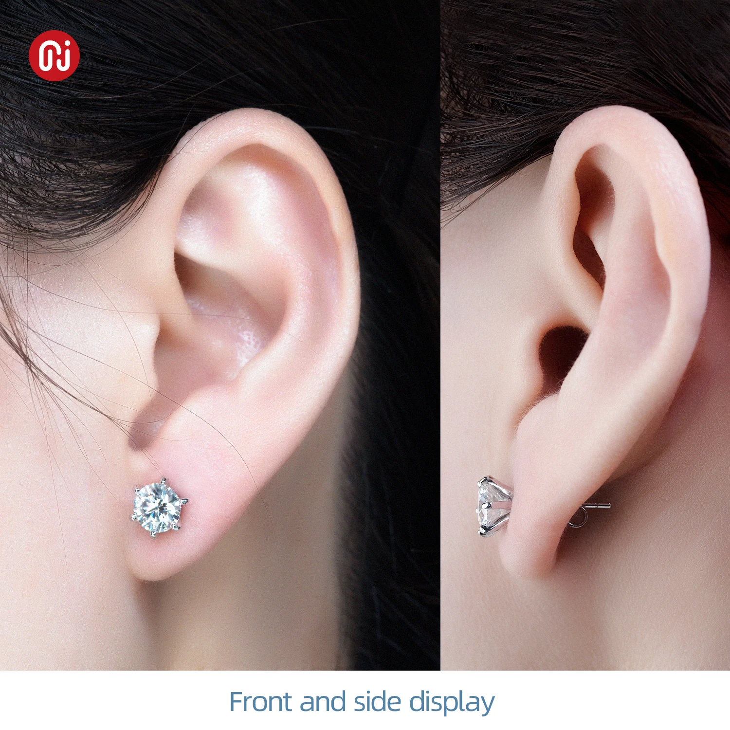 GIGAJEWE Moissanite Earrings 2ct S925 Silver For Girls Diamond Test Passed Gold Plated Jewelry Wonmen Gift