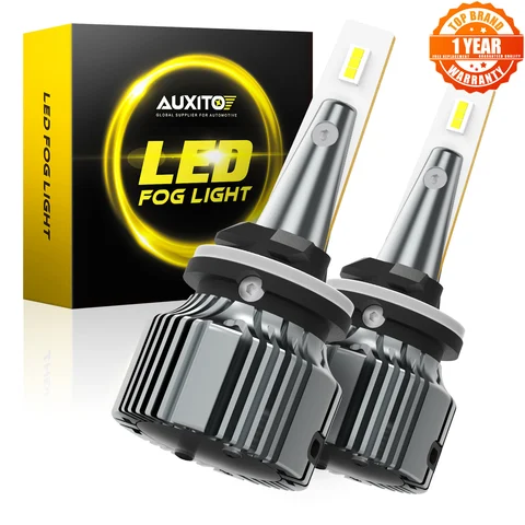 Светодиодные лампы AUXITO H27 880 881, H27W/2 H27W/1, H27W, Автомобильные противотуманные фары, дневные ходовые огни, автомобильные лампы 12 В, 24 В, 6500 лм, К, белые, 2 шт.