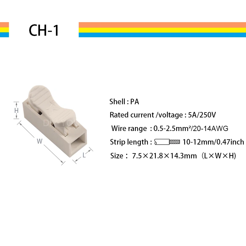 10/30/50/100PCS Home Led Light Quick Wire Connectors 1/2/3/4/5/6/12 position Push-in Cable Electrical Connectors Terminals Block